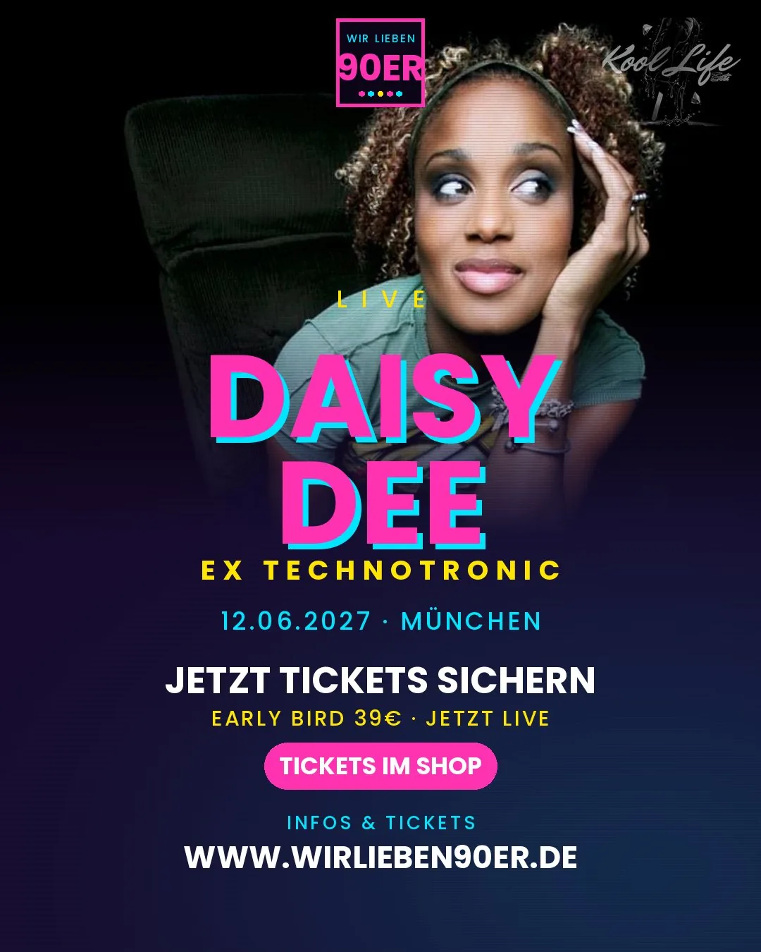 Offizielles Poster: Daisy Dee bei WIR LIEBEN 90ER